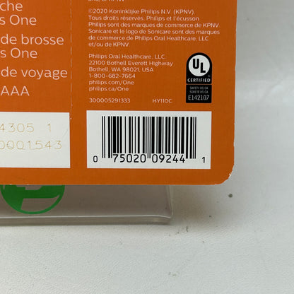 New Philips One Battery Toothbrush HY1100/01
