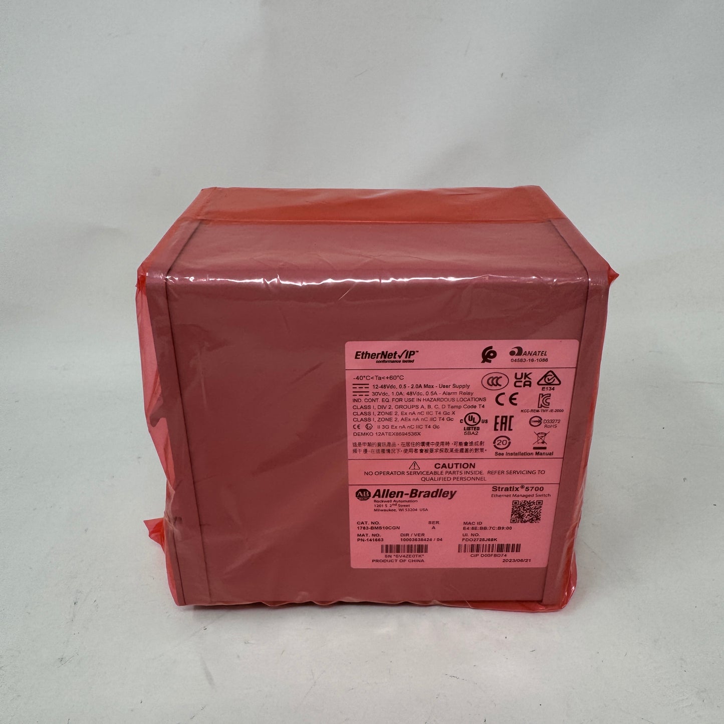 New Allen-Bradley Stratix 5700 10-Port Managed Ethernet Switch 1783-BMS10CGN