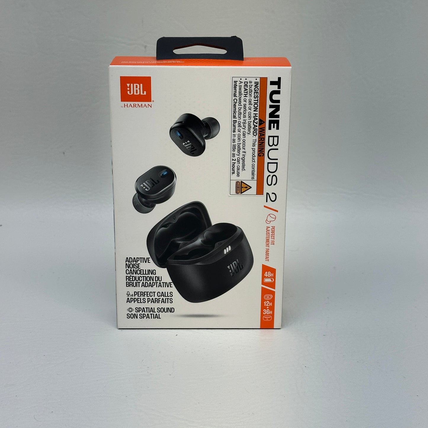 New JBL Tune Buds 2 Noise Cancelling True Wireless Headphones Black JBLTBUDSBLKAM