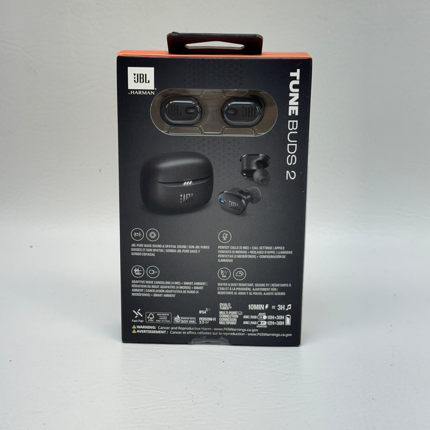 New JBL Tune Buds 2 Noise Cancelling True Wireless Headphones Black JBLTBUDSBLKAM