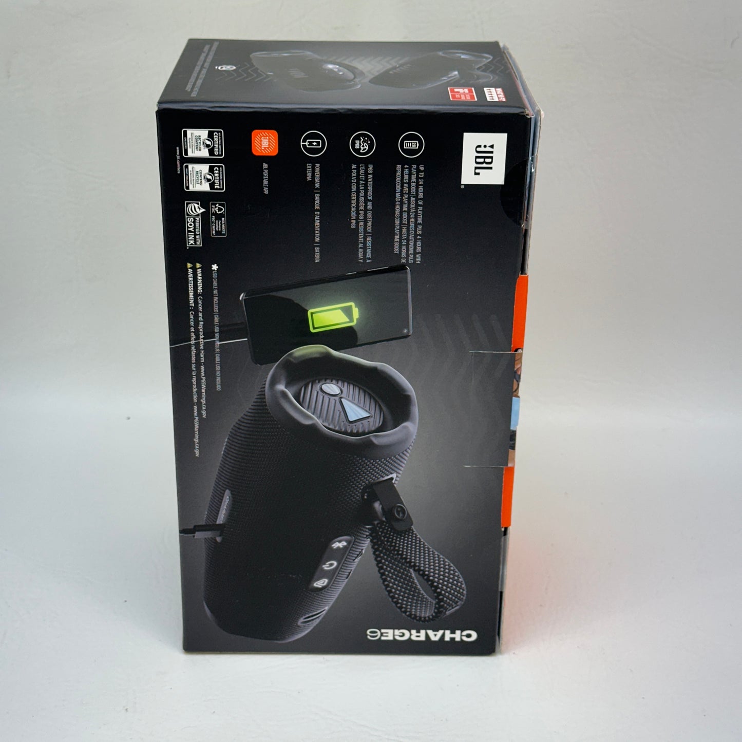 New JBL Charge 6 Portable Wireless Bluetooth Speaker Black BLCHARGE6BLKAM