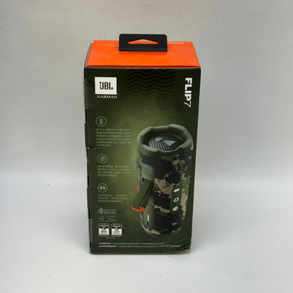 New JBL Flip 7 Portable Wireless Bluetooth Speaker Camo JBLFLIP7SQUADAM