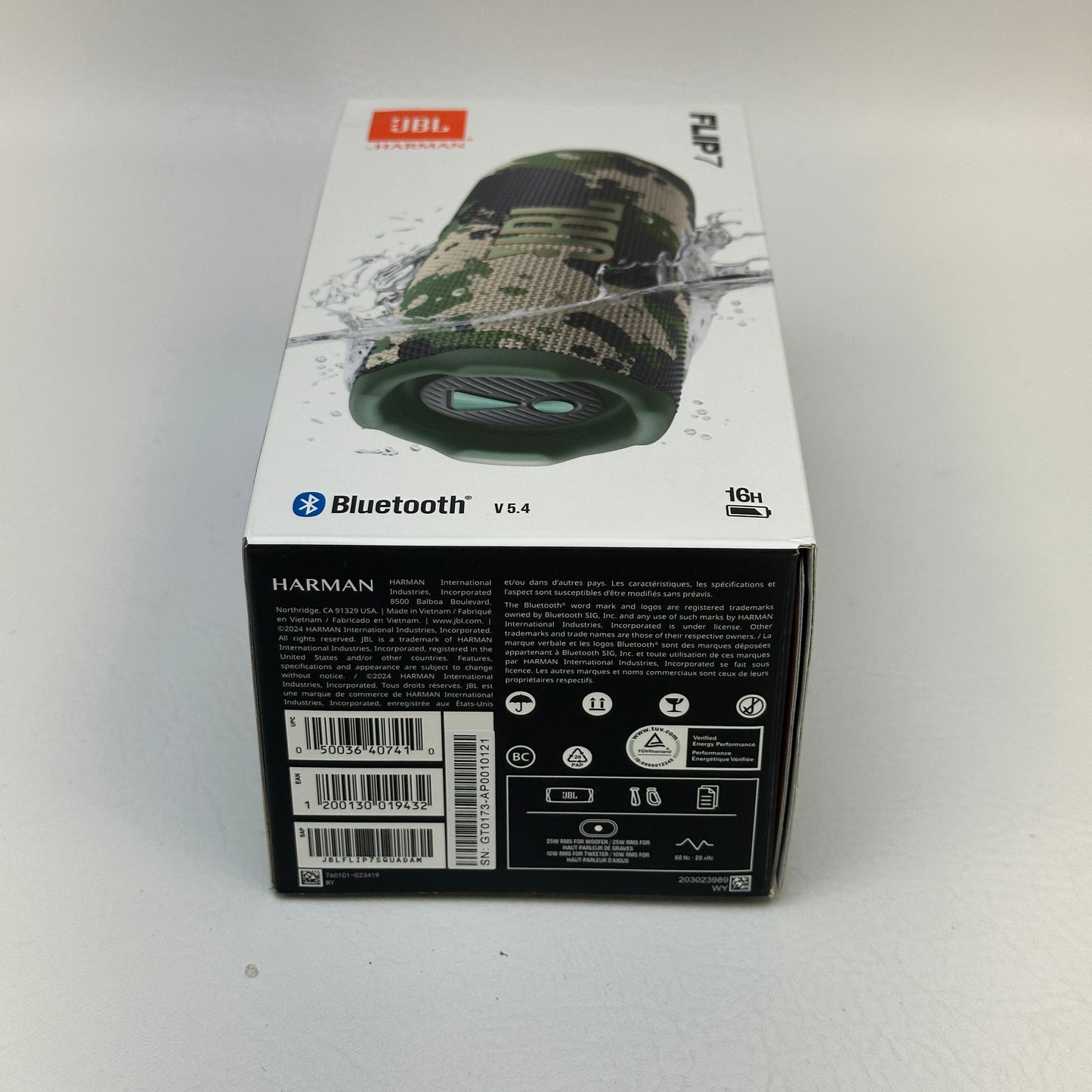 New JBL Flip 7 Portable Wireless Bluetooth Speaker Camo JBLFLIP7SQUADAM
