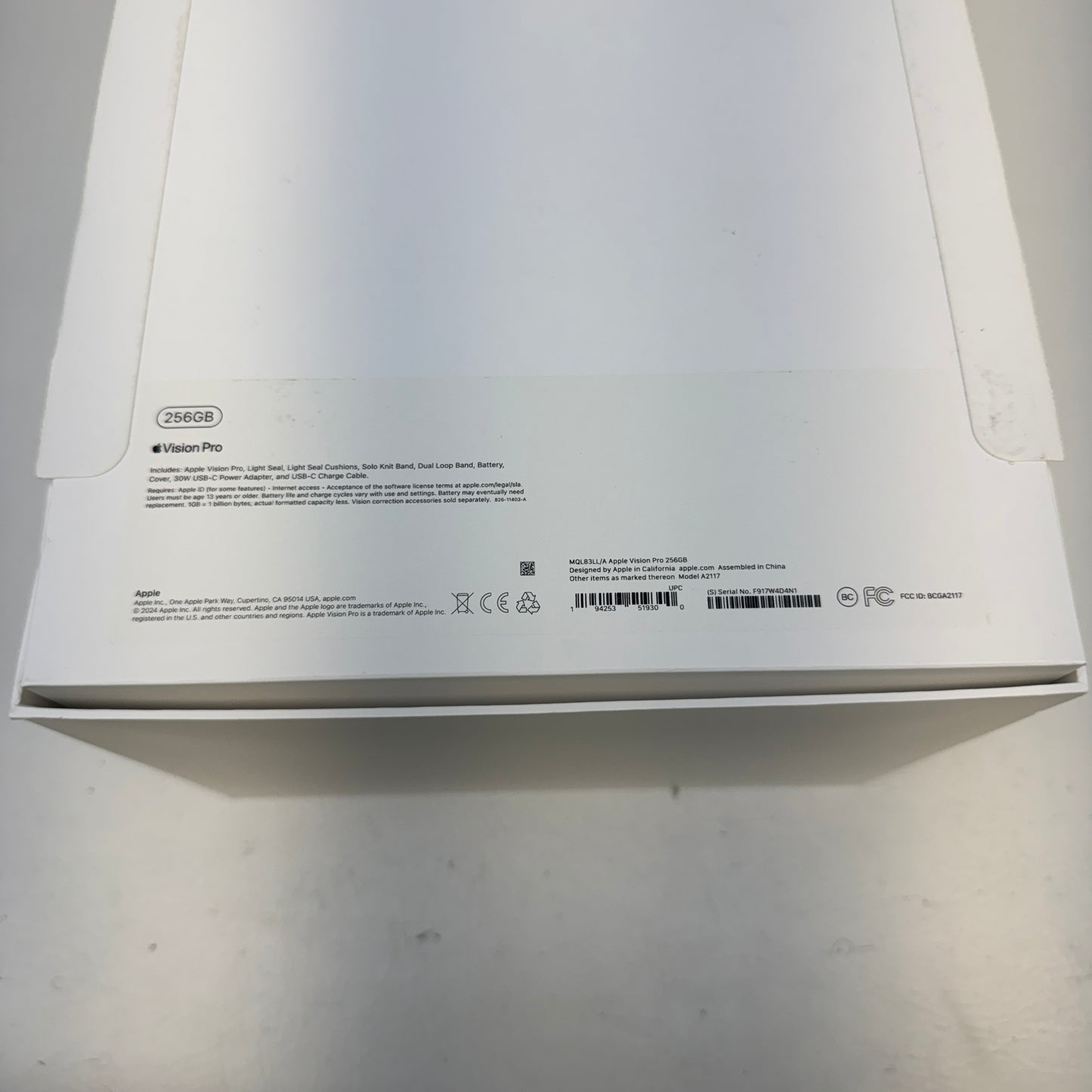 Apple Vision Pro M2 256GB Dual Loop Band M A2117 Vision Pro 