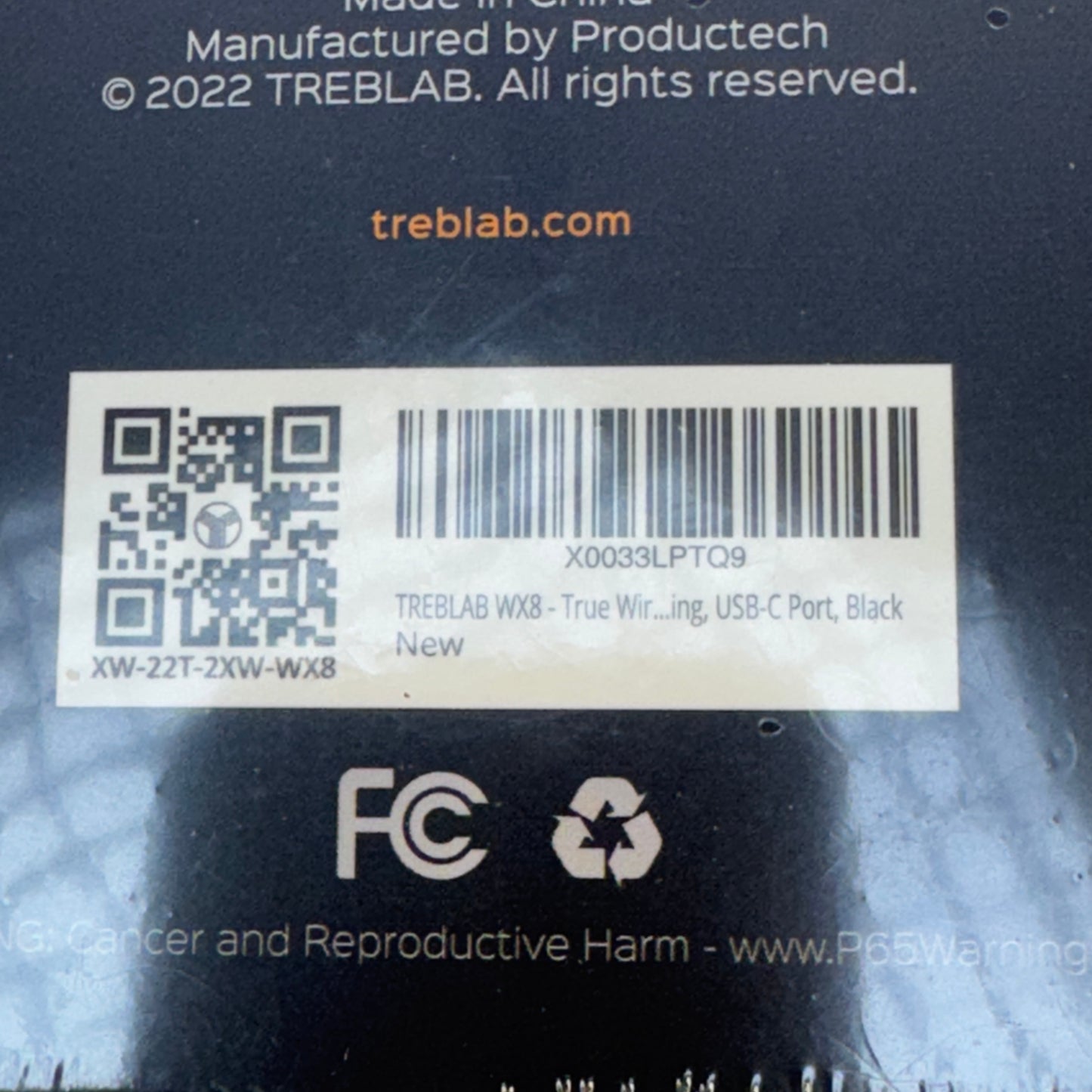 New Treblab WX8 True Wireless Earbuds Black