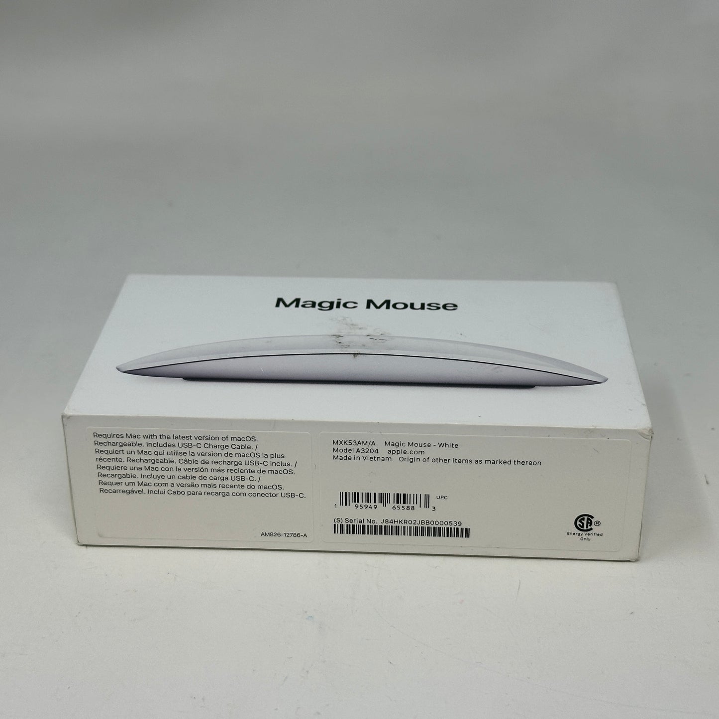 New Apple Magic Smart Wireless Mouse USB-C A3204 White
