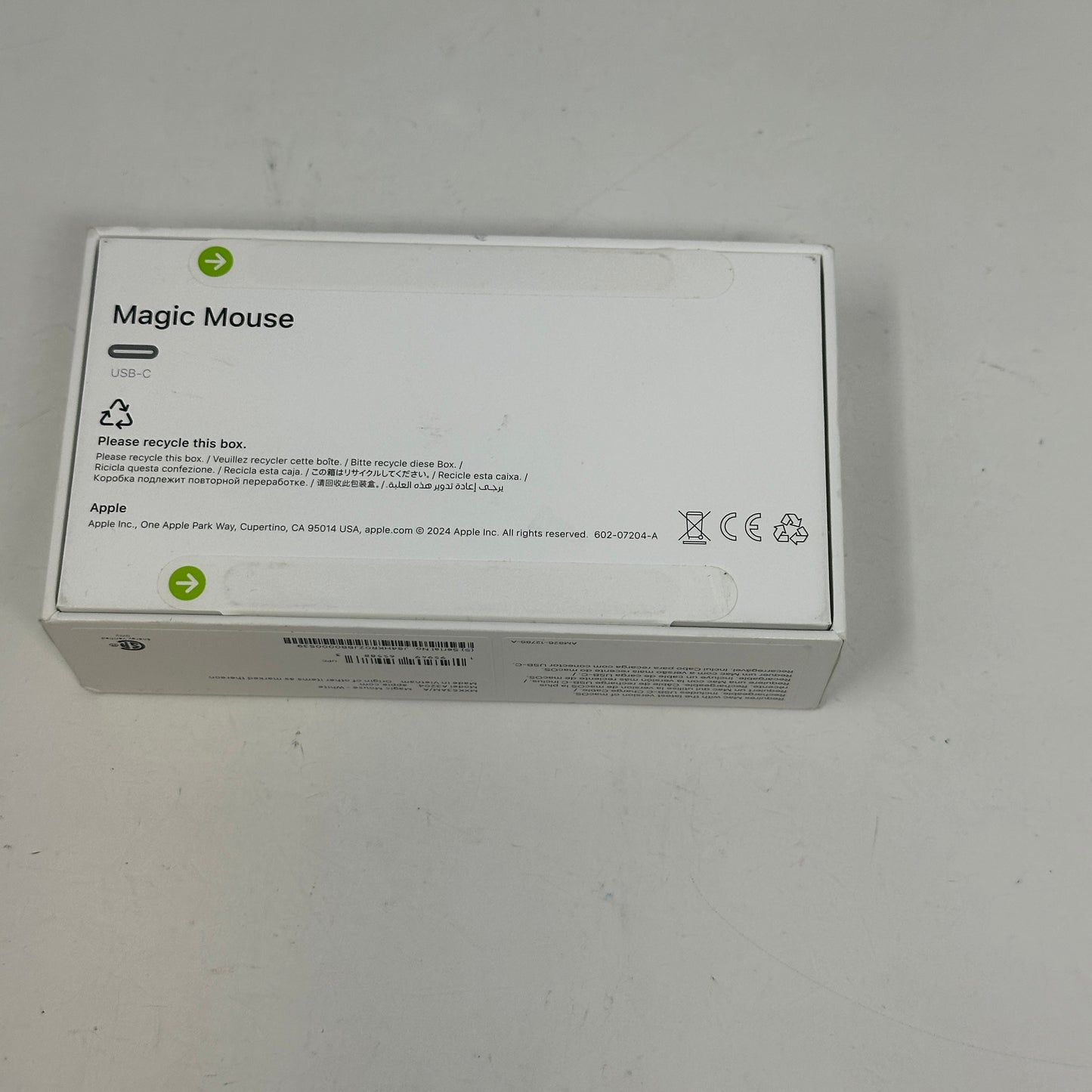New Apple Magic Smart Wireless Mouse USB-C A3204 White