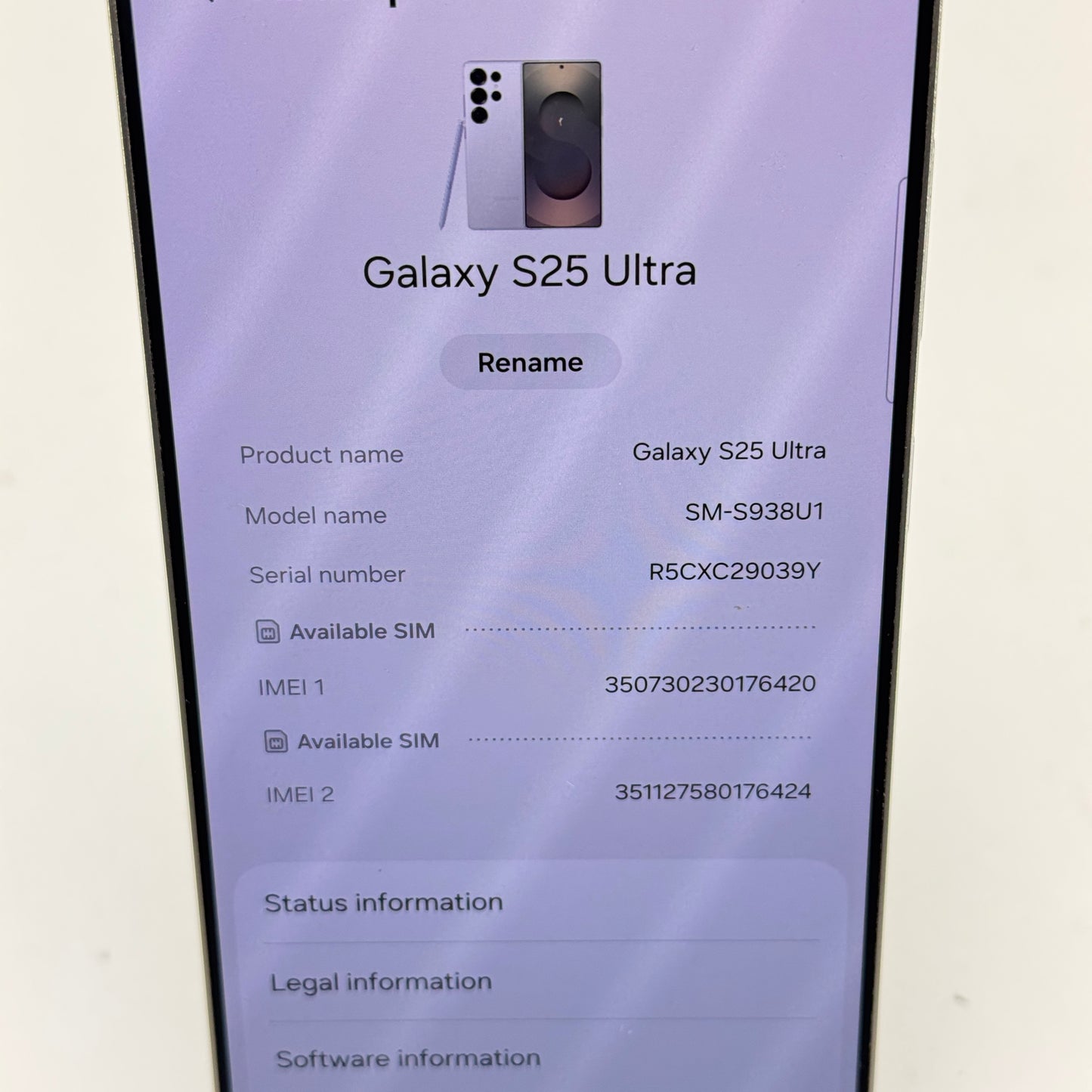 Factory Unlocked Samsung Galaxy S25 Ultra 12GB RAM 256GB SM-S938U1 Silverblue