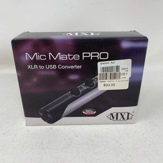 New MXL Mic Mate Pro XLR to USB Audio Interface Adapter