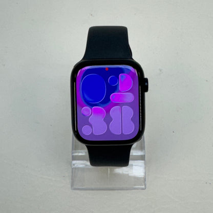 Unlocked Apple Watch Series 8 45MM Midnight Stainless Steel Black Sport Band MNVL3LL/A