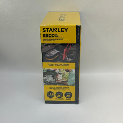 New Stanley 2500A Peak Amp Lithium Jump Starter w/ USB & Case LJ25FC
