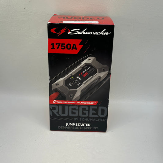 New Schumacher Electric Rugged 1750A Lithium Car Battery Jump Starter SL1669