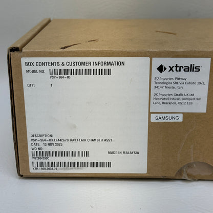 New XTRALIS VSP-964-03 GA3 Flair Detection Chamber Assembly