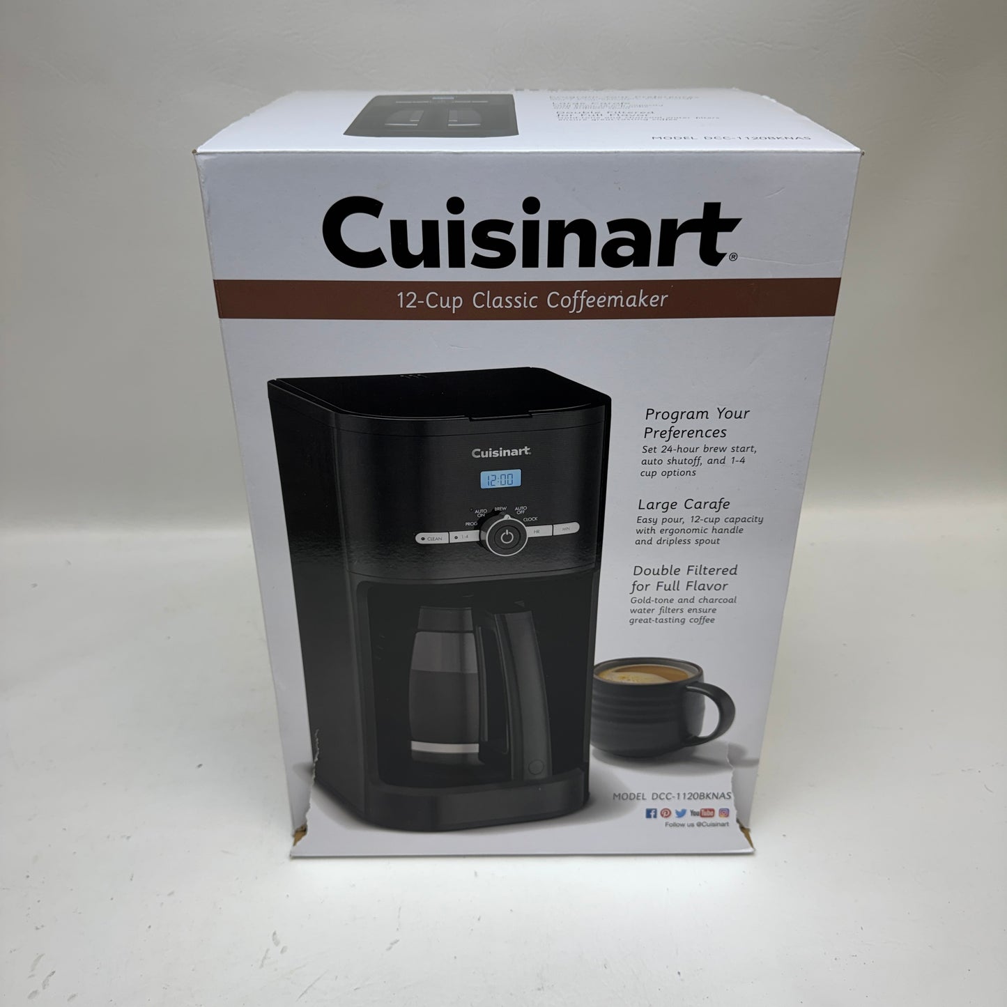 New Cuisinart 12-Cup Classic Automatic Drip Coffeemaker V17158