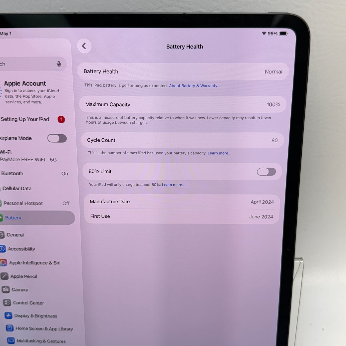 Unlocked Apple iPad Pro 13" M4 1TB Space Black MVXW3LL/A