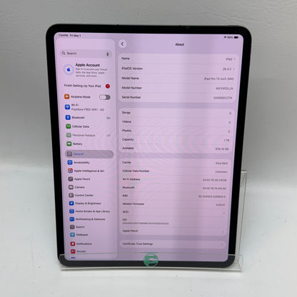 Unlocked Apple iPad Pro 13" M4 1TB Space Black MVXW3LL/A