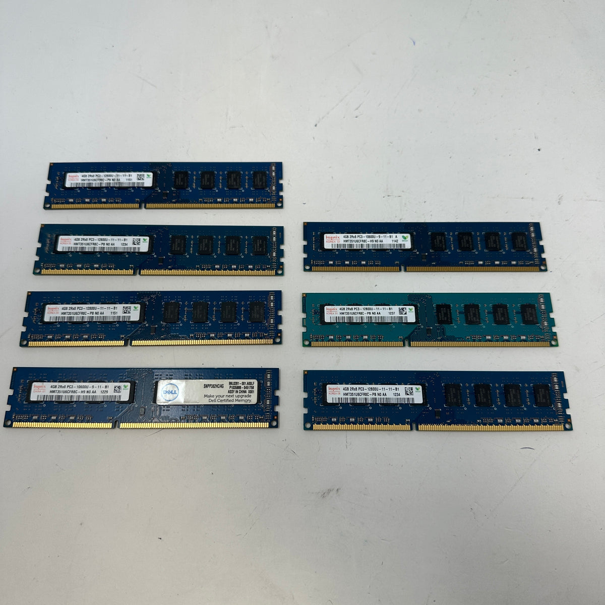 Lot Of 7 SK Hynix 2Rx8 PC3-12800U-11-11-B1 28GB (7x4GB) Ram DDR3 1333MHz 