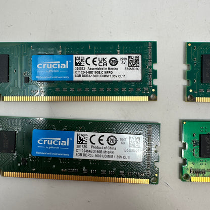 Lots Of 4 Crucial CT102464BD160B 32GB (4x8GB) RAM DDR3 1600MHz