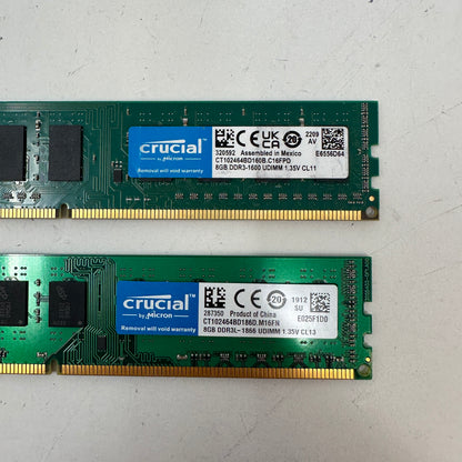 Lots Of 4 Crucial CT102464BD160B 32GB (4x8GB) RAM DDR3 1600MHz