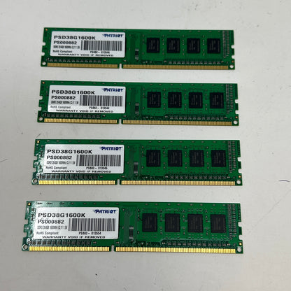 Patriot DDR3 2X4GB 1600MHz CL11 1.5V 16GB (4×4GB) RAM DDR3 1600MHz PSD38G1600K