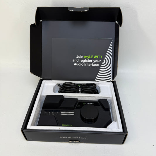 Lewitt Connect 6 DSP-Powered USB-C Audio Interface 6x6 for Desktop & Mobile