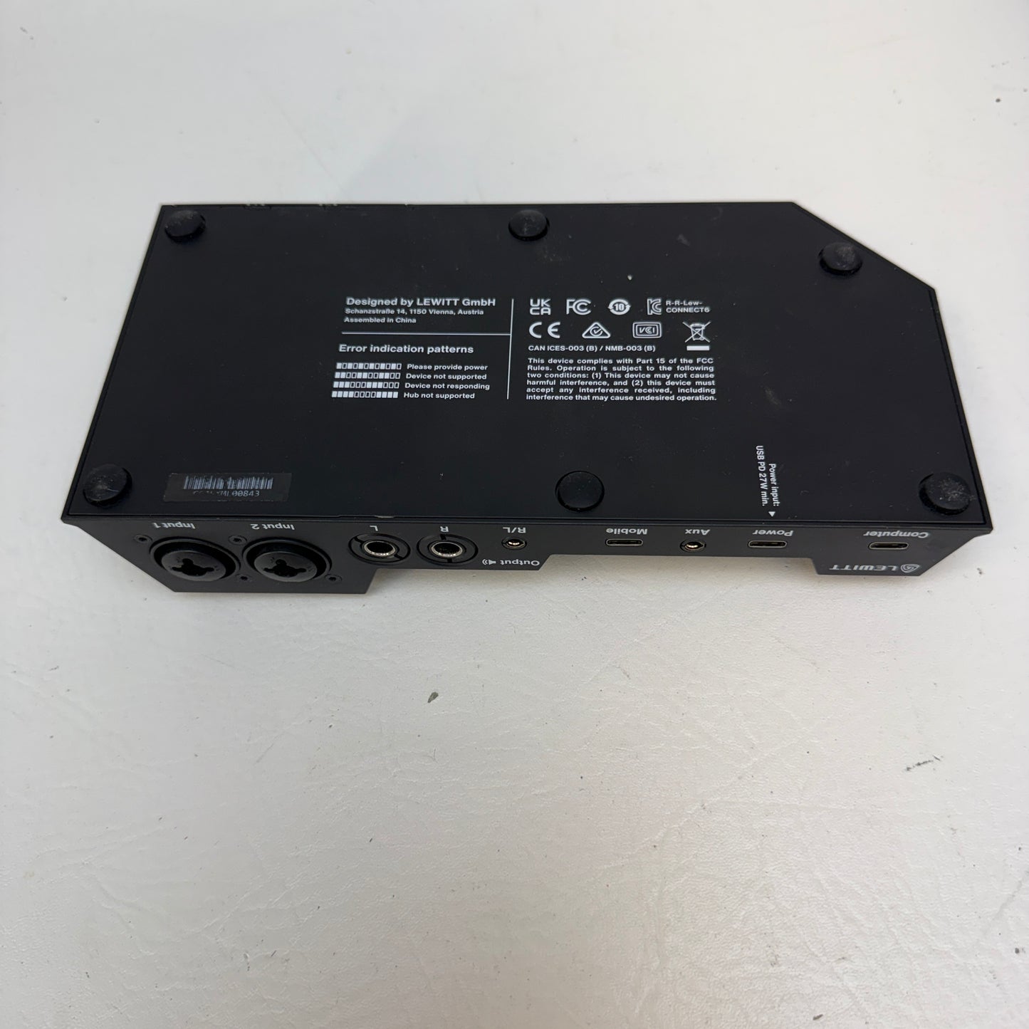 Lewitt Connect 6 DSP-Powered USB-C Audio Interface 6x6 for Desktop & Mobile