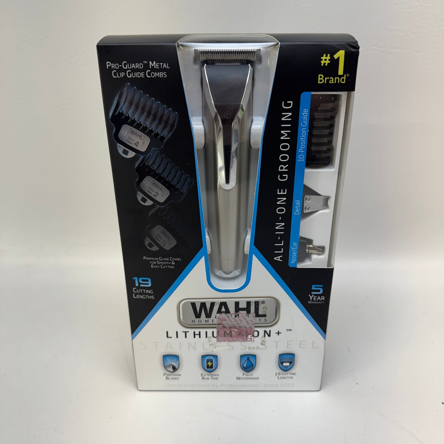 New Wahl Stainless Steel Lithium Ion WSS3L Waterproof All-In-One Trimmer
