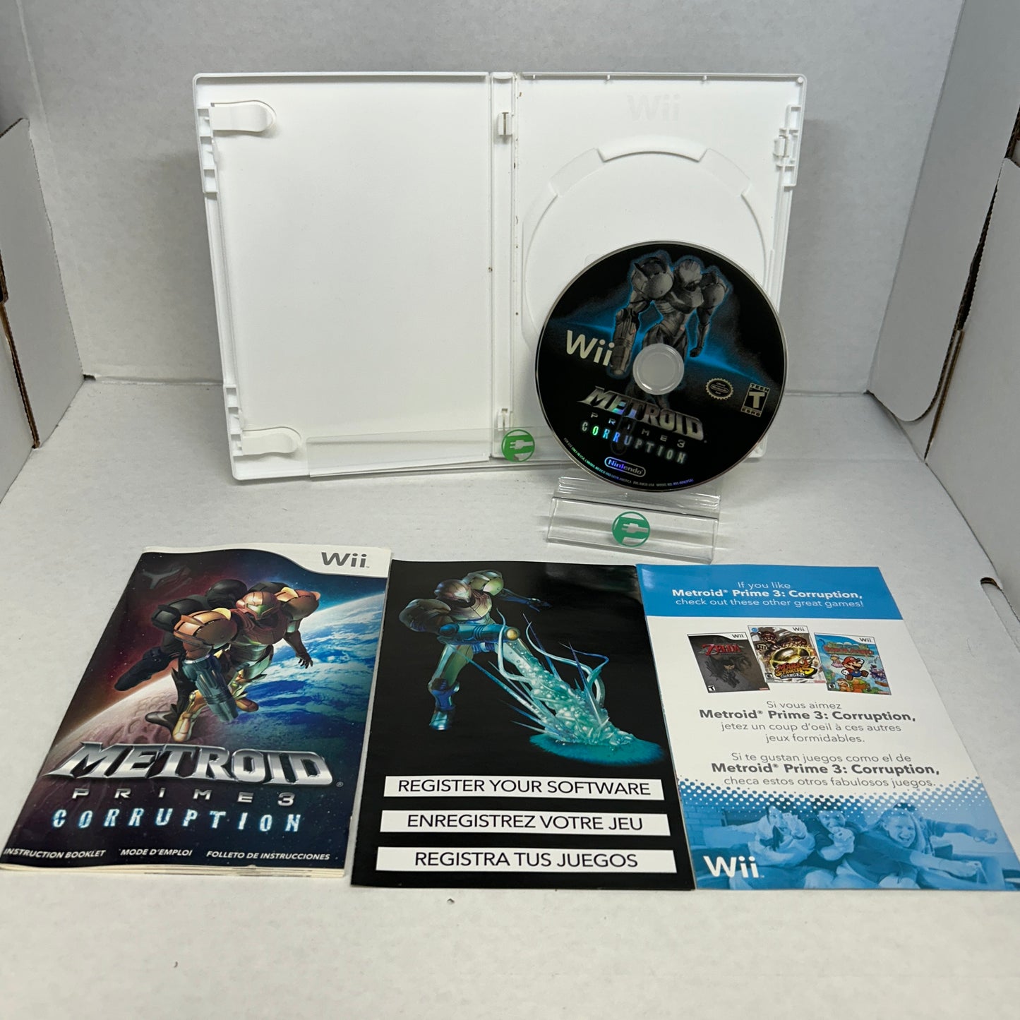 Metroid Prime 3 Corruption (Nintendo Wii, 2007)
