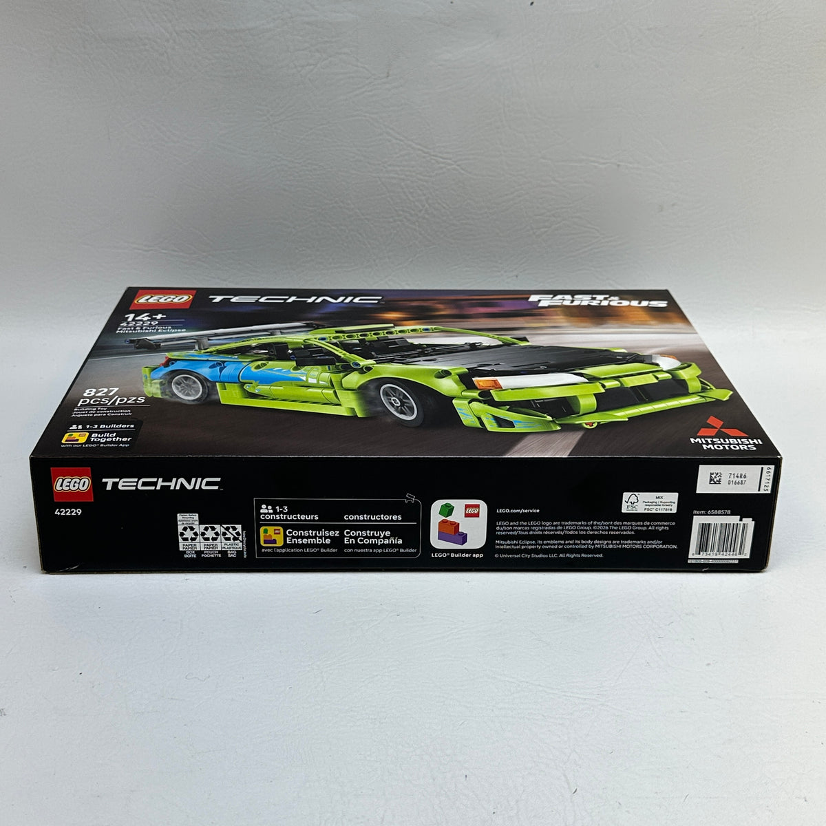 New LEGO Technic Fast & Furious Mitsubishi Eclipse 42229 827 Pcs 