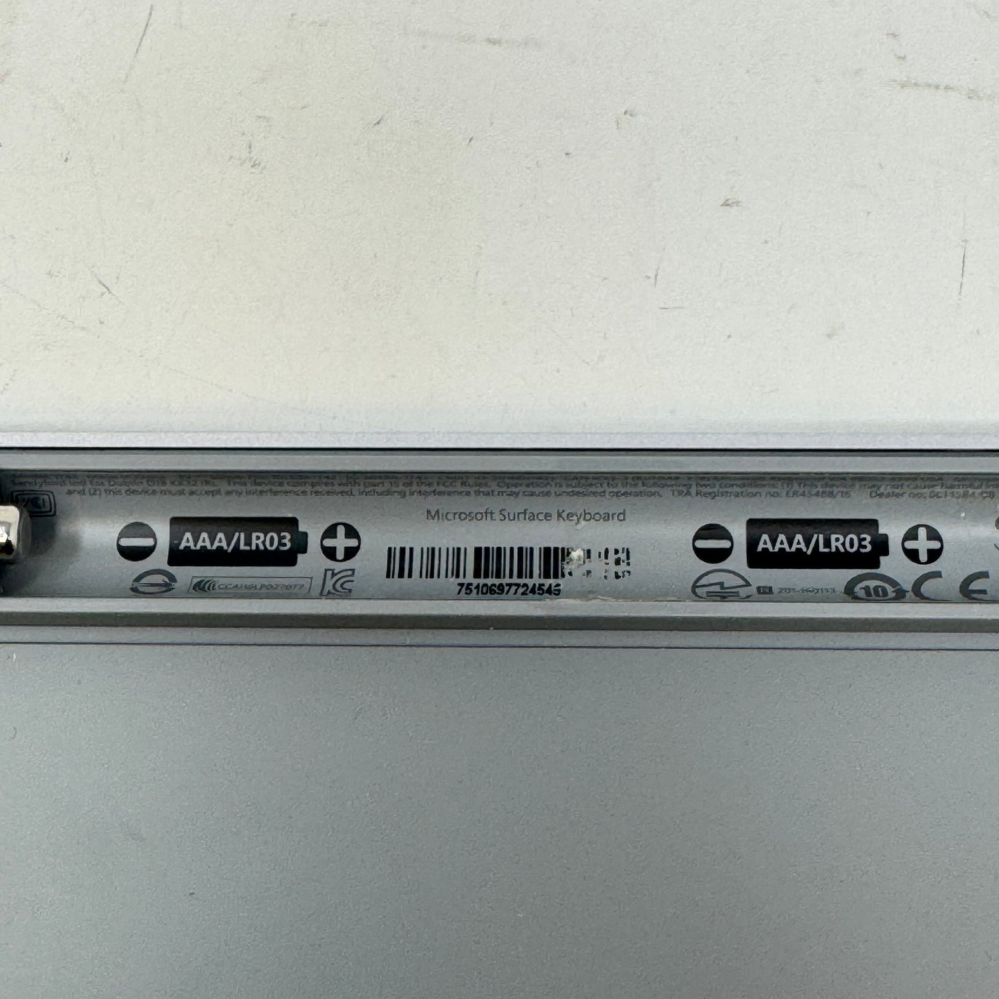 Microsoft Surface Keyboard Model 1742 WS2-00025 Wireless Bluetooth Light Gray