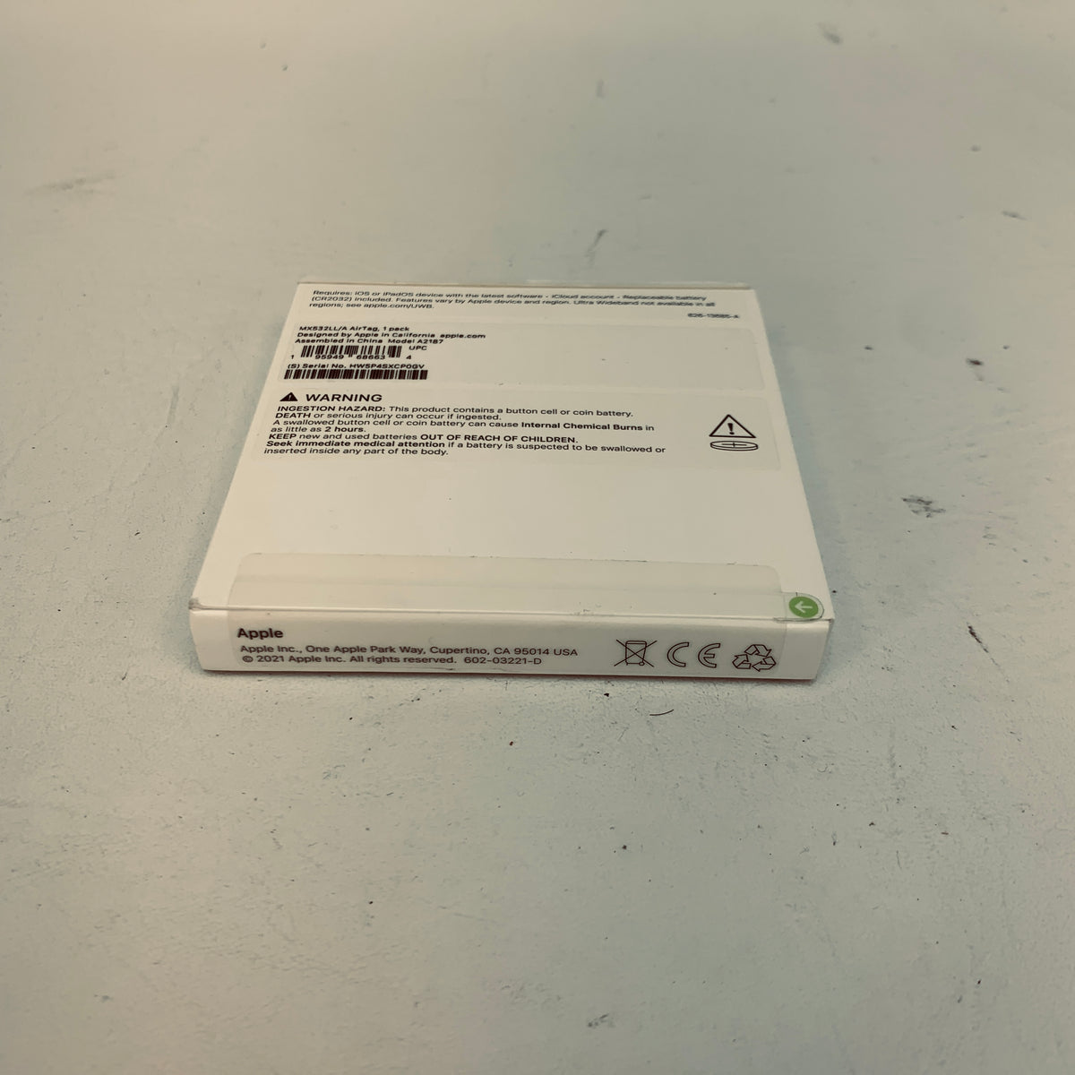 New Apple AirTag (1st Gen) White A2187 GPS Tracker