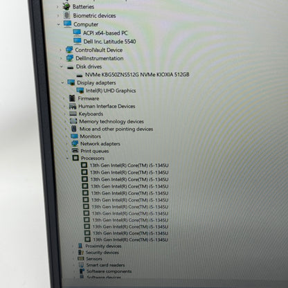 Dell Latitude 5540 15.6" i5-1345U 1.6GHz 16GB RAM 512GB SSD