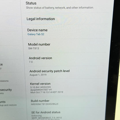 WiFi Only Samsung Galaxy Tab S2 9.7" 32GB Black SM-T813