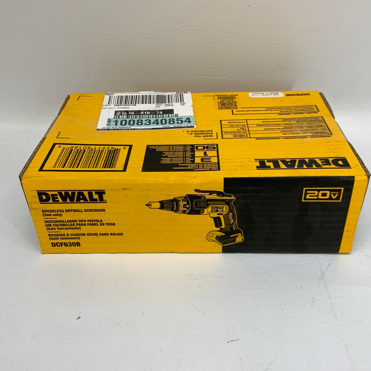 New DeWalt DCF630B 20V MAX XR Brushless Drywall Screwgun