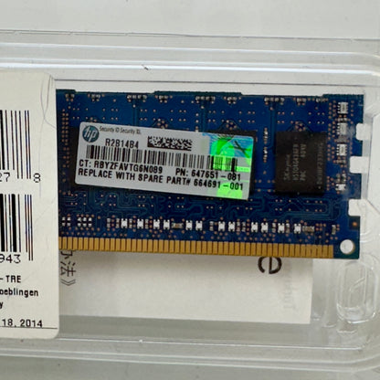 New HP PC3-12800R-11 8GB (1x8GB) RAM DDR3 1066MHz  672631-B21