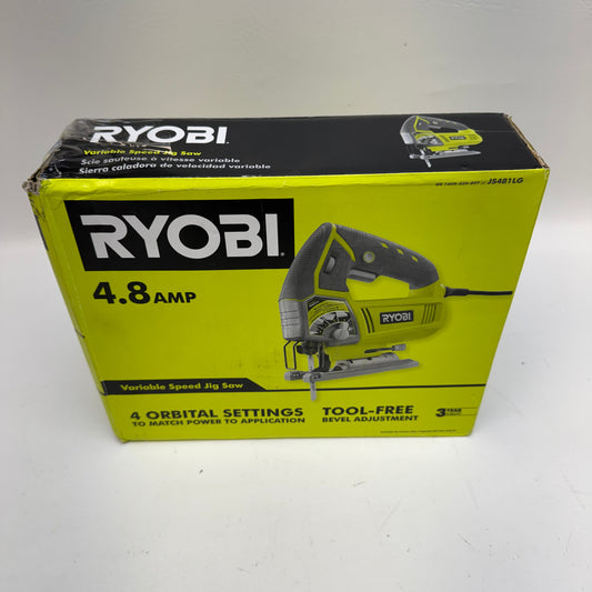 New Ryobi JS481LG 4.8 Amp Corded Variable Speed Orbital Jig Saw