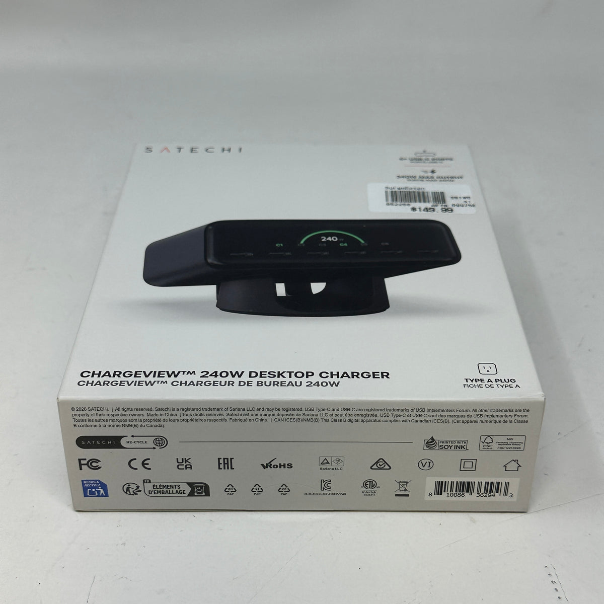New Chargeview 240W Desktop Charger ST-C6CV240C-US