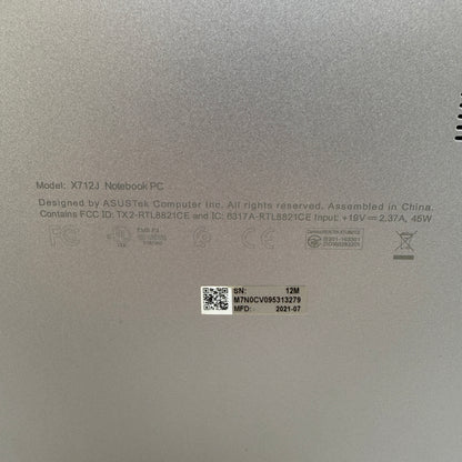 Asus Vivobook 17 X712J 17.3" i5-1035G1 1.0GHz 12GB RAM 1TB HDD