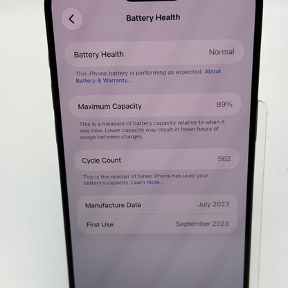 Factory Unlocked Apple iPhone 15 Pro Max 1TB Black Titanium MU6F3LL/A