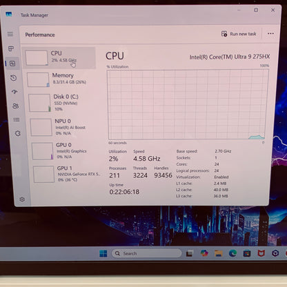Lenovo legion 7 16IAX10 16" Core Ultra 9 275HX 2.7GHz 32GB RAM 1TB SSD GeForce 