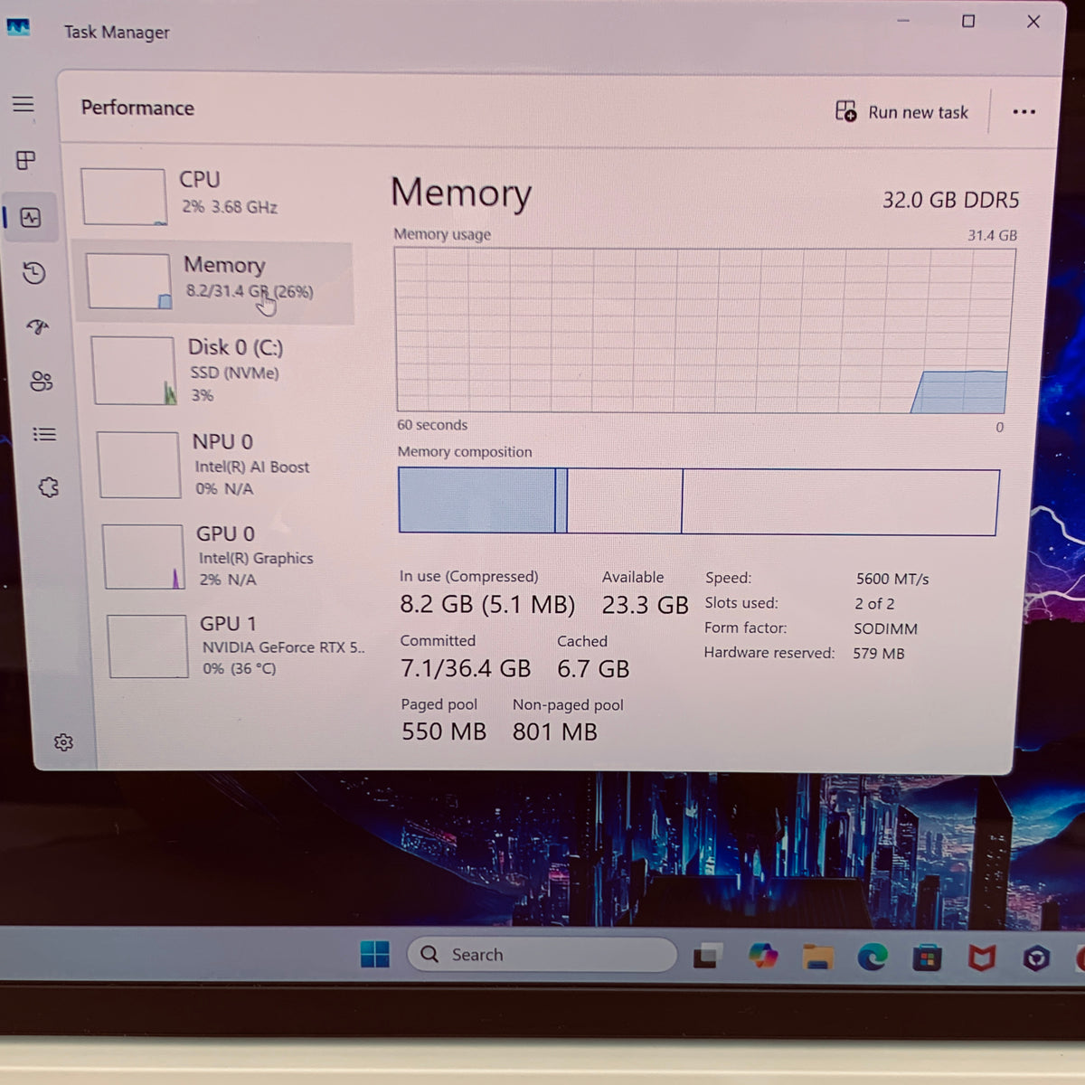 Lenovo legion 7 16IAX10 16" Core Ultra 9 275HX 2.7GHz 32GB RAM 1TB SSD GeForce 