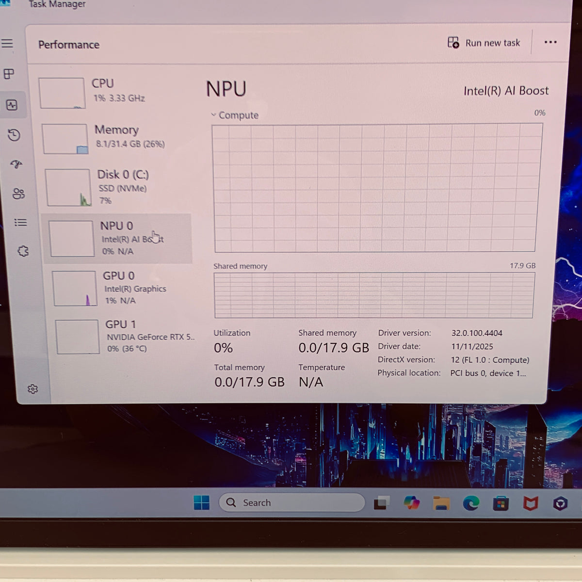 Lenovo legion 7 16IAX10 16" Core Ultra 9 275HX 2.7GHz 32GB RAM 1TB SSD GeForce 