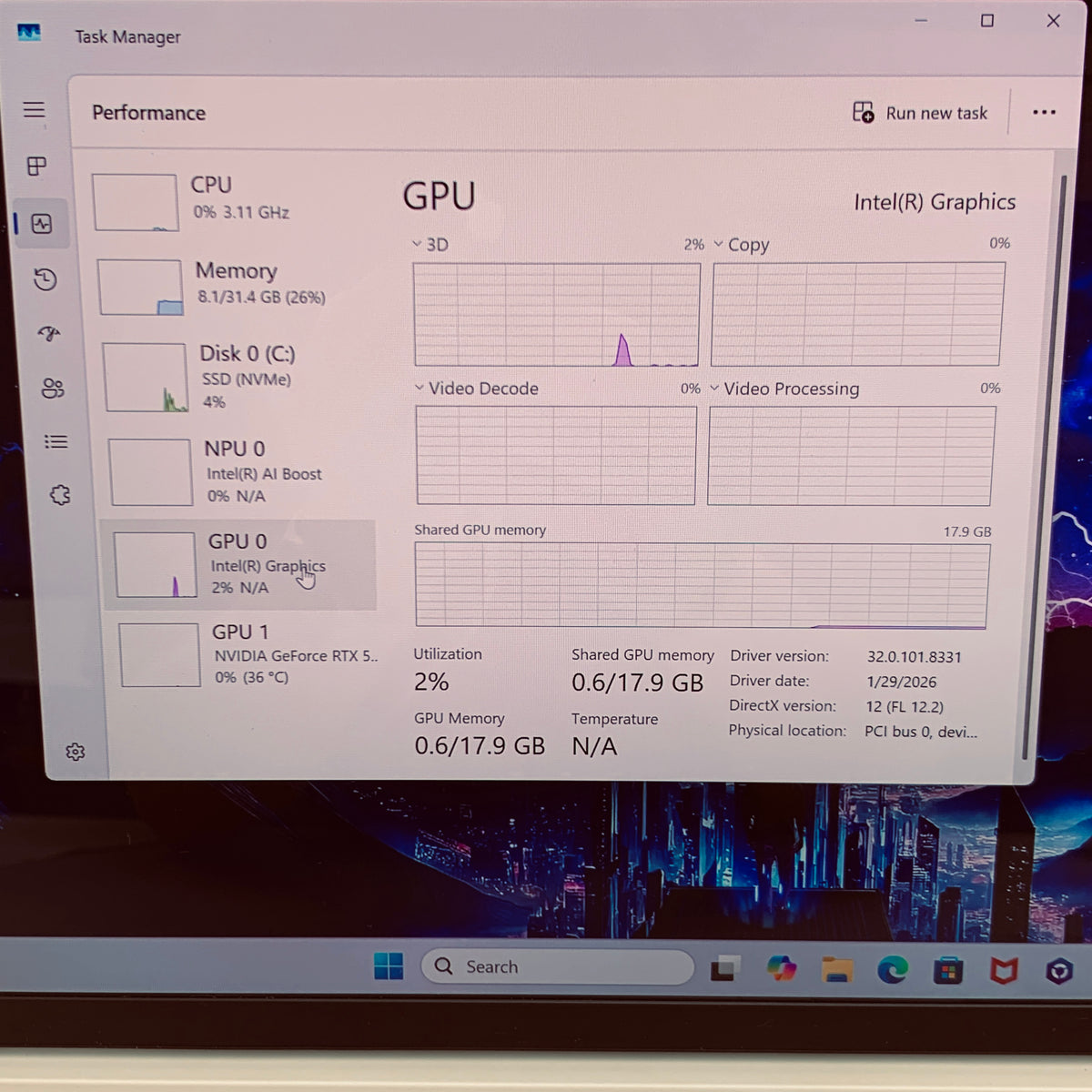 Lenovo legion 7 16IAX10 16" Core Ultra 9 275HX 2.7GHz 32GB RAM 1TB SSD GeForce 