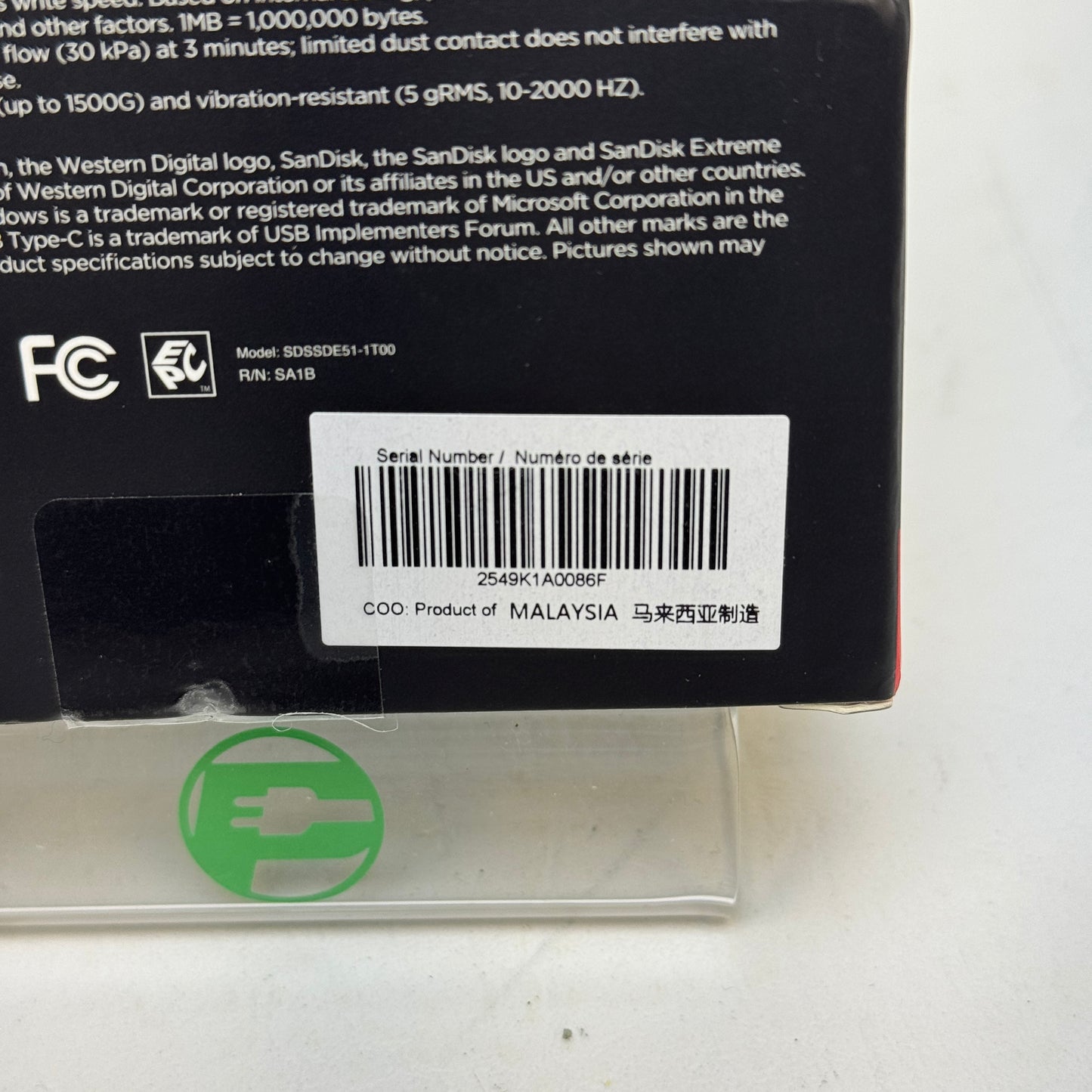 New SanDisk 1TB Extreme Portable SSD Rugged External NVMe Solid State Drive 