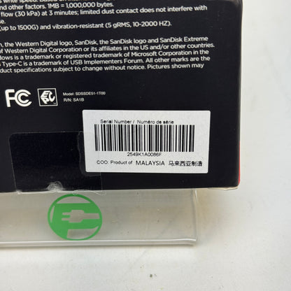 New SanDisk 1TB Extreme Portable SSD Rugged External NVMe Solid State Drive 