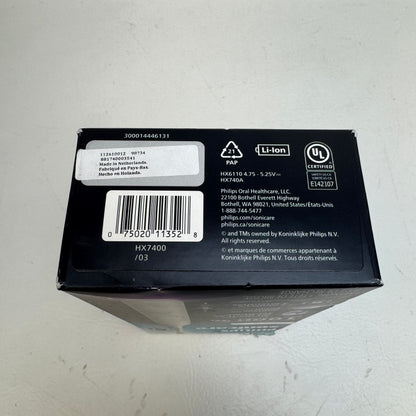 New Philips Sonicare 6000 Electric Toothbrush HX7400/03