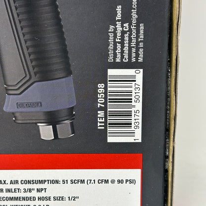 New Earthquake XT 3/4" Composite Air Impact Wrench - 1800 ft-lbs Torque