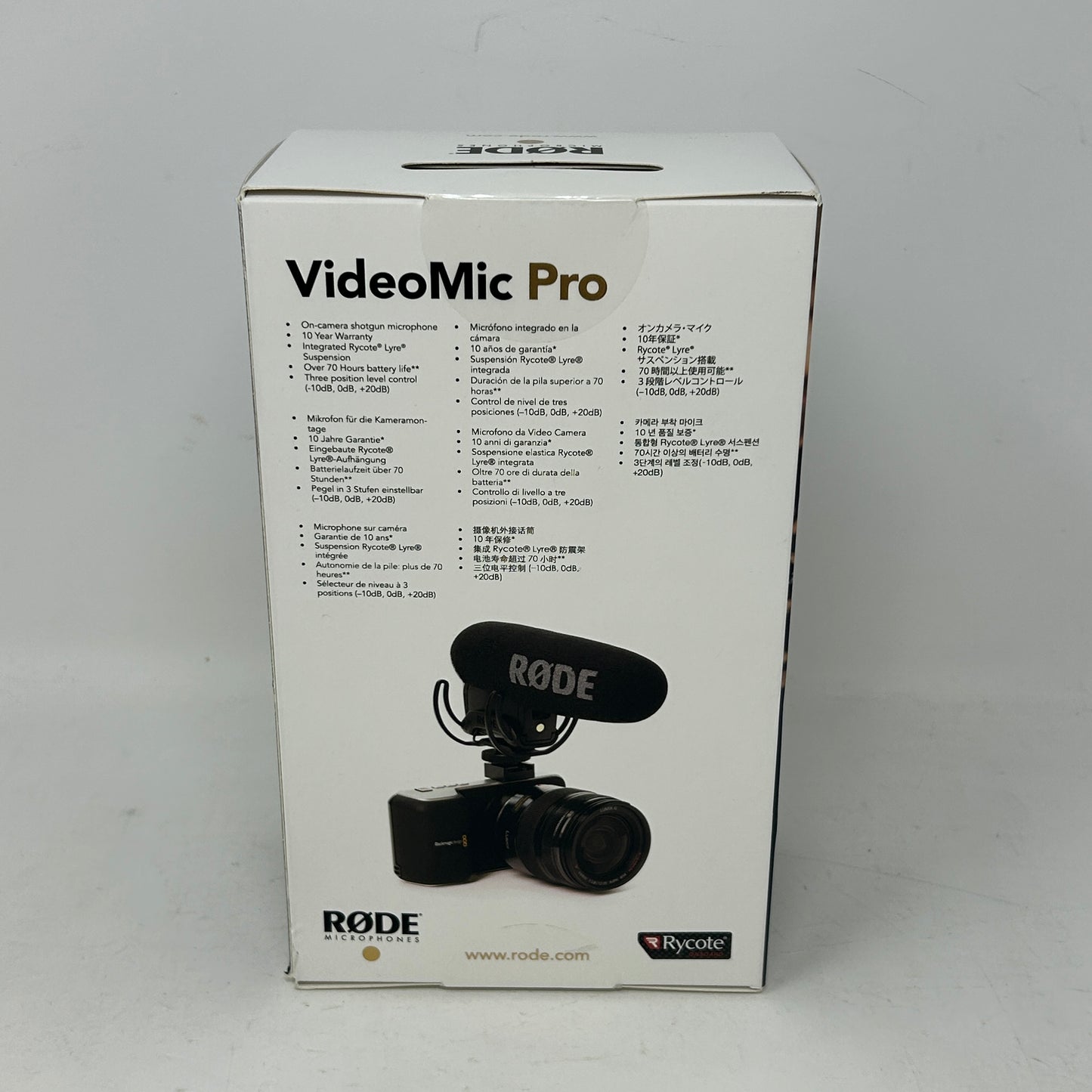 New RODE VideoMic Pro On-Camera Shotgun Microphone with Rycote Lyre Mount