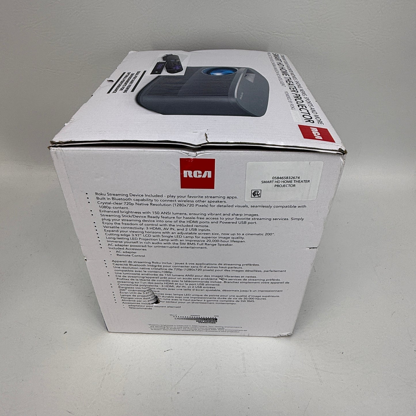 New RCA Smart HD Home Theater Projector Portable RPJ185