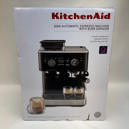 New KitchenAid KES6551BK Semi-Automatic Espresso Machine & Burr Grinder